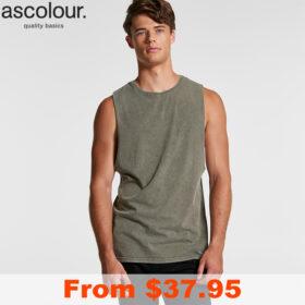 AS Colour Men Barnard Stone Wash Tank with Custom Print