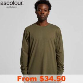 AS Colour Base Long Sleeve T Shirt with Custom Print