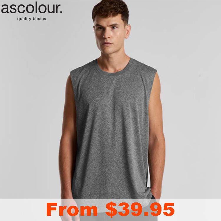 AS Colour Men Staple Active Tank with Custom Print