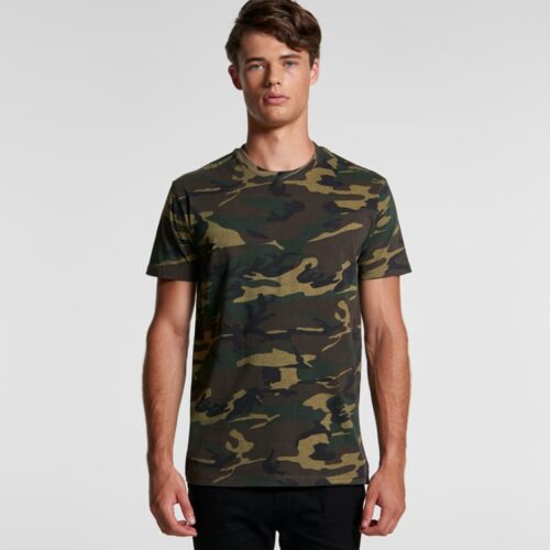 AS Colour Men Staple Camo T Shirt with Custom Print