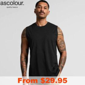 AS Colour Men Staple Curve Tank with Custom Print