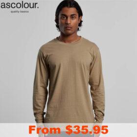 AS Colour Staple Long Sleeve T Shirt with Custom Print