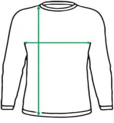 AS Colour Mens Ink Long Sleeve T Shirt Size Chart 
