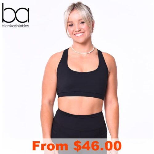 Ladies Essential Sports Bra by Blank Athletics with Custom Print