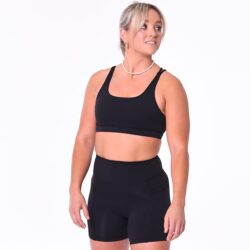 Ladies Racer Back Sports Bra by Blank Athletics with Custom Print