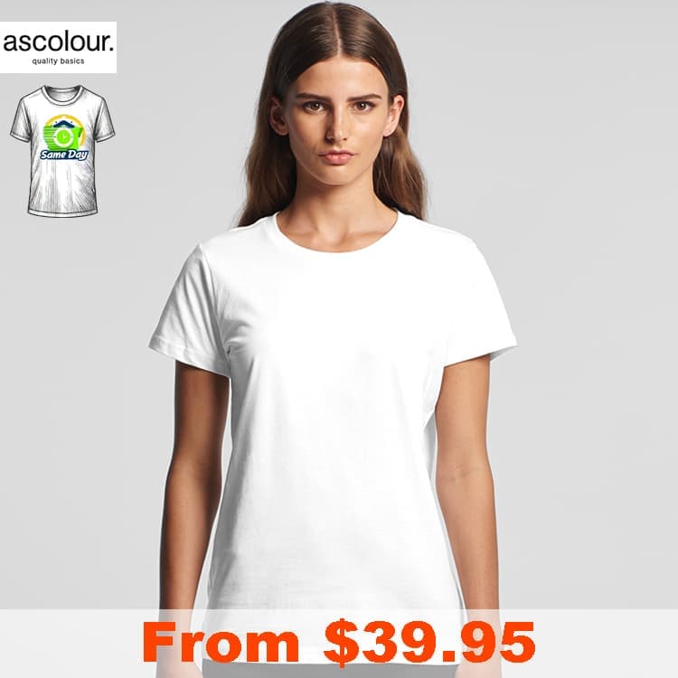 Same Day AS Colour Ladies T Shirt with Custom Print