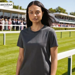 AS Colour Ladies Maple Faded T Shirt with custom print, Faded Black, main view