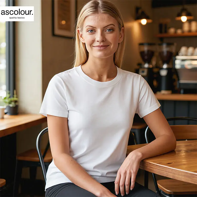 AS Colour Ladies Maple Organic T Shirt with Custom Printed Premium Eco Tee