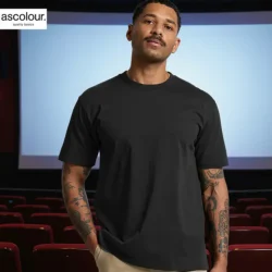 AS Colour Men Classic Minus T Shirt with custom print, Black, lifestyle view