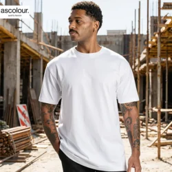 AS Colour Men's Block Tubular T Shirt with custom print, lifestyle view