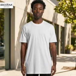 AS Colour Men's Staple Plus T Shirt in White with custom print