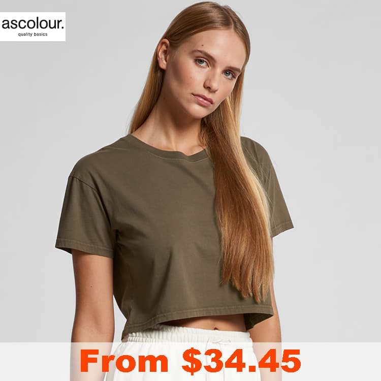AS Colour Ladies Faded Crop Top with Custom Print