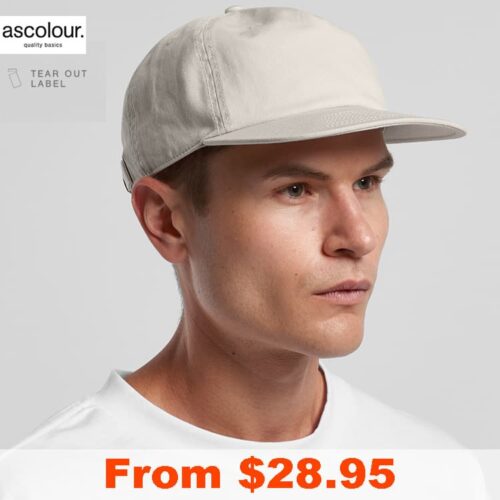 AS Colour Class Five Panel Cap with Custom Print