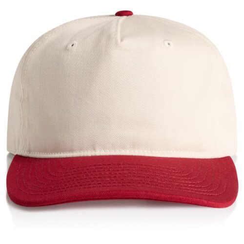 AS Colour Class Two-Tone Cap Natural.Cardinal Red