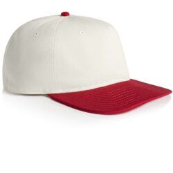 AS Colour Class Two-Tone Cap Natural.Cardinal Red Turn