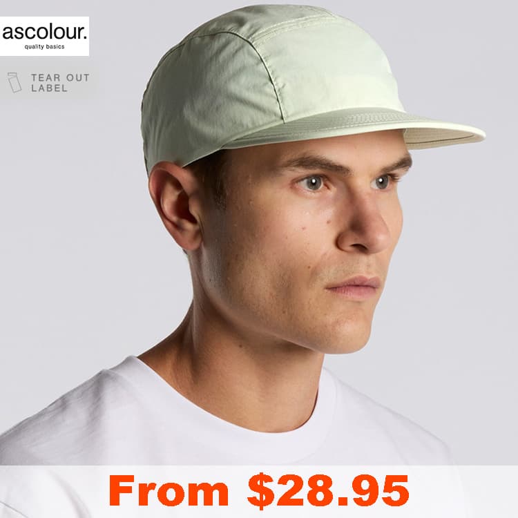 AS Colour Finn Recycled Nylon 5-Panel Cap with Custom Print